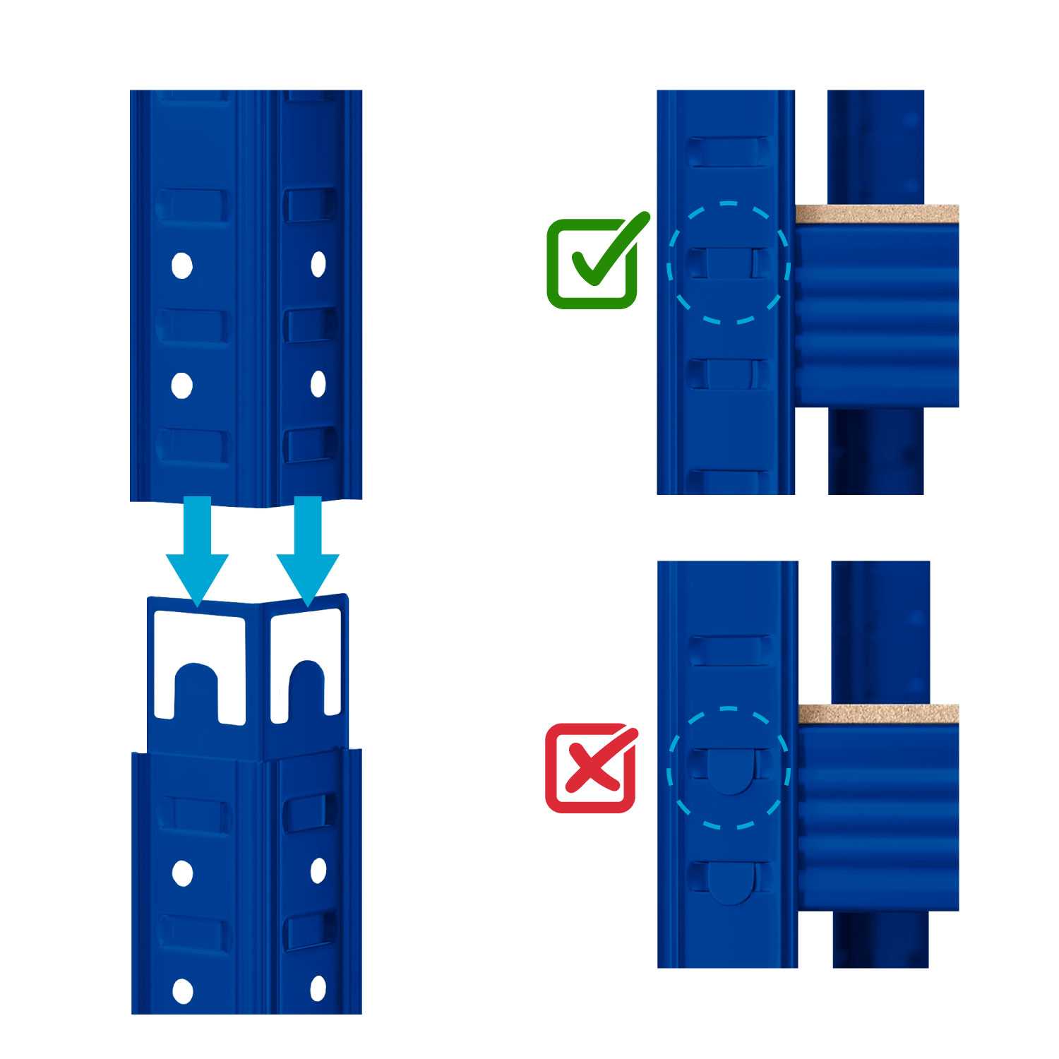 Estantería Metálica Essential Azul, Ideal para Hogar, Garaje, Cocina, Oficina, Multiusos