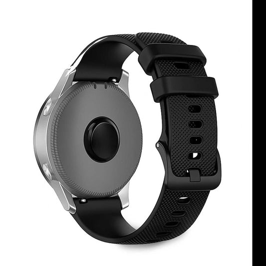 Correa Reloj de Silicona Color Negro de 20mm, Repuesto para Reloj Inteligente y Tradicional Universal, Liberación