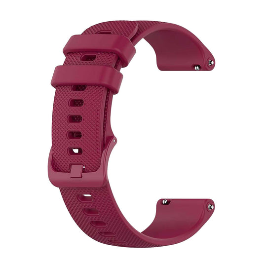 Correa Reloj de Silicona Color Rojo Vino de 20mm, Repuesto para Reloj Inteligente y Tradicional Universal, Liberación
