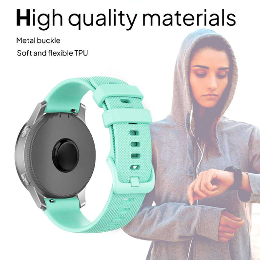 Correa Reloj de Silicona Color Turquesa de 20mm, Repuesto para Reloj Inteligente y Tradicional Universal, Liberación