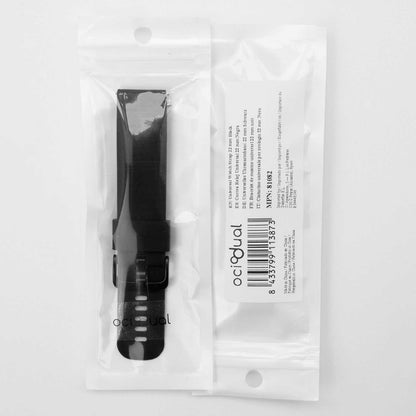 Correa Reloj de Silicona Color Negro de 22mm, Repuesto para Reloj Inteligente y Tradicional Universal, Liberación
