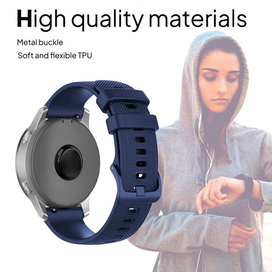 Correa Reloj de Silicona Color Azul de 22mm, Repuesto para Reloj Inteligente y Tradicional Universal, Liberación