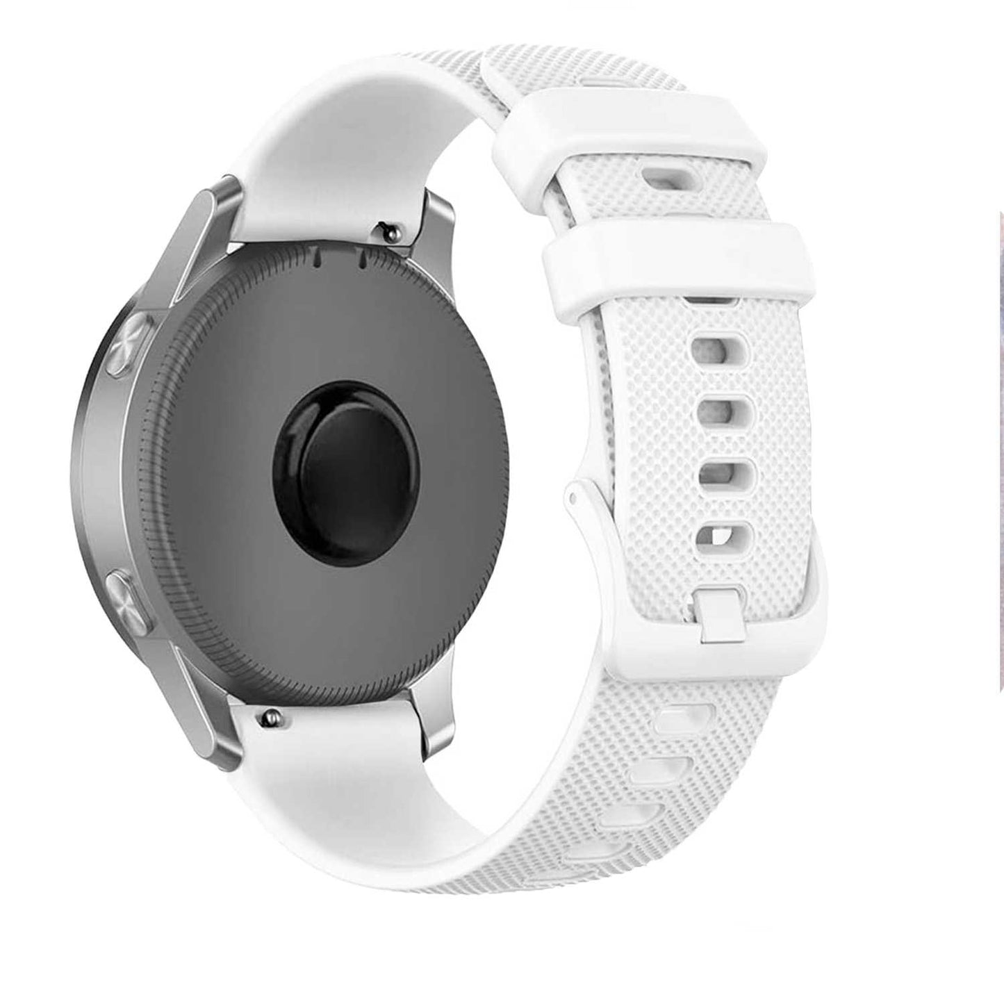 Correa Reloj de Silicona Color Blanco de 22mm, Repuesto para Reloj Inteligente y Tradicional Universal, Liberación