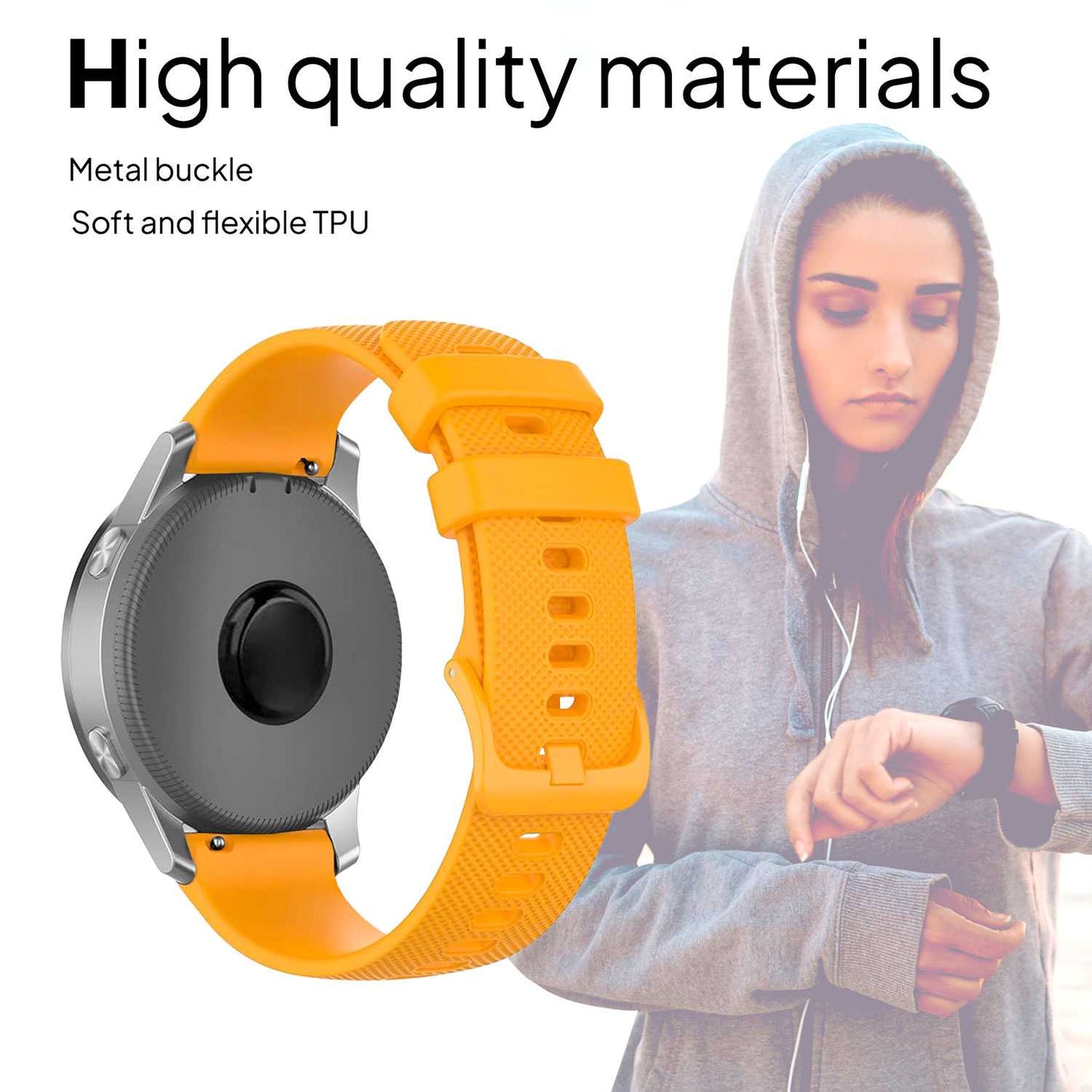 Correa Compatible con Samsung Galaxy Watch, Compatible con Amazfit GTR, correa de 22mm color Naranja