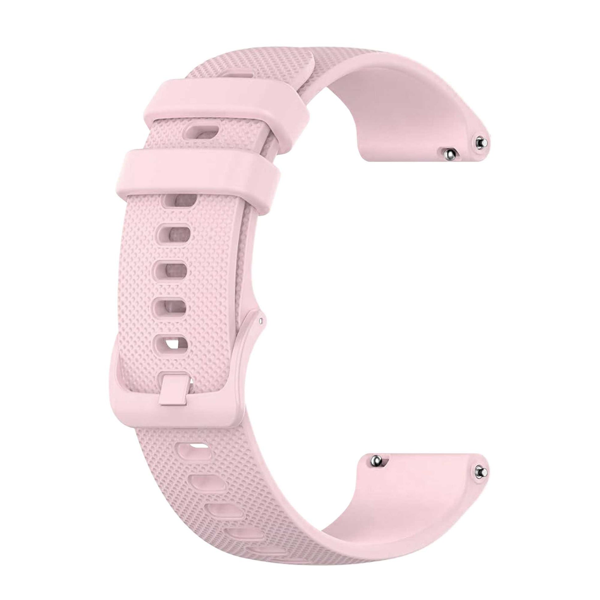 Correa Reloj de Silicona Color Rosa de 18mm, Repuesto para Reloj Inteligente y Tradicional Universal, Liberación