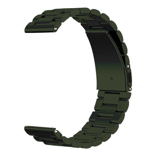 Correa Metálica para Reloj de Liberación Rápida, Pulsera Reloj de Acero Inoxidable de Color Verde Oscuro, Medida: 22 mm
