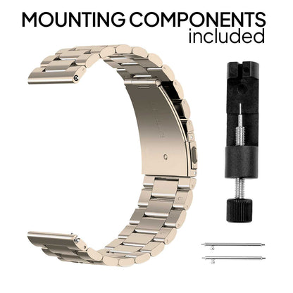 Correa Reloj Correa Metálica Acero Inoxidable Color Oro Blanco 22mm Correa Reloj Inteligente Reloj Hombre Smartwatch Mujer