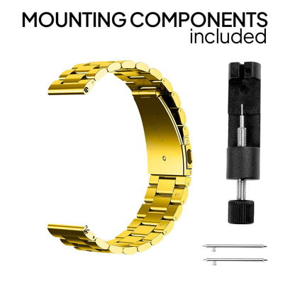 Correa Reloj Correa Metálica Acero Inoxidable Color Oro 18mm Correa Reloj Inteligente Reloj Hombre Smartwatch Mujer
