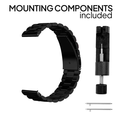 Correa Reloj Correa Metálica Acero Inoxidable Color Negro 18mm Correa Reloj Inteligente Reloj Hombre Smartwatch Mujer