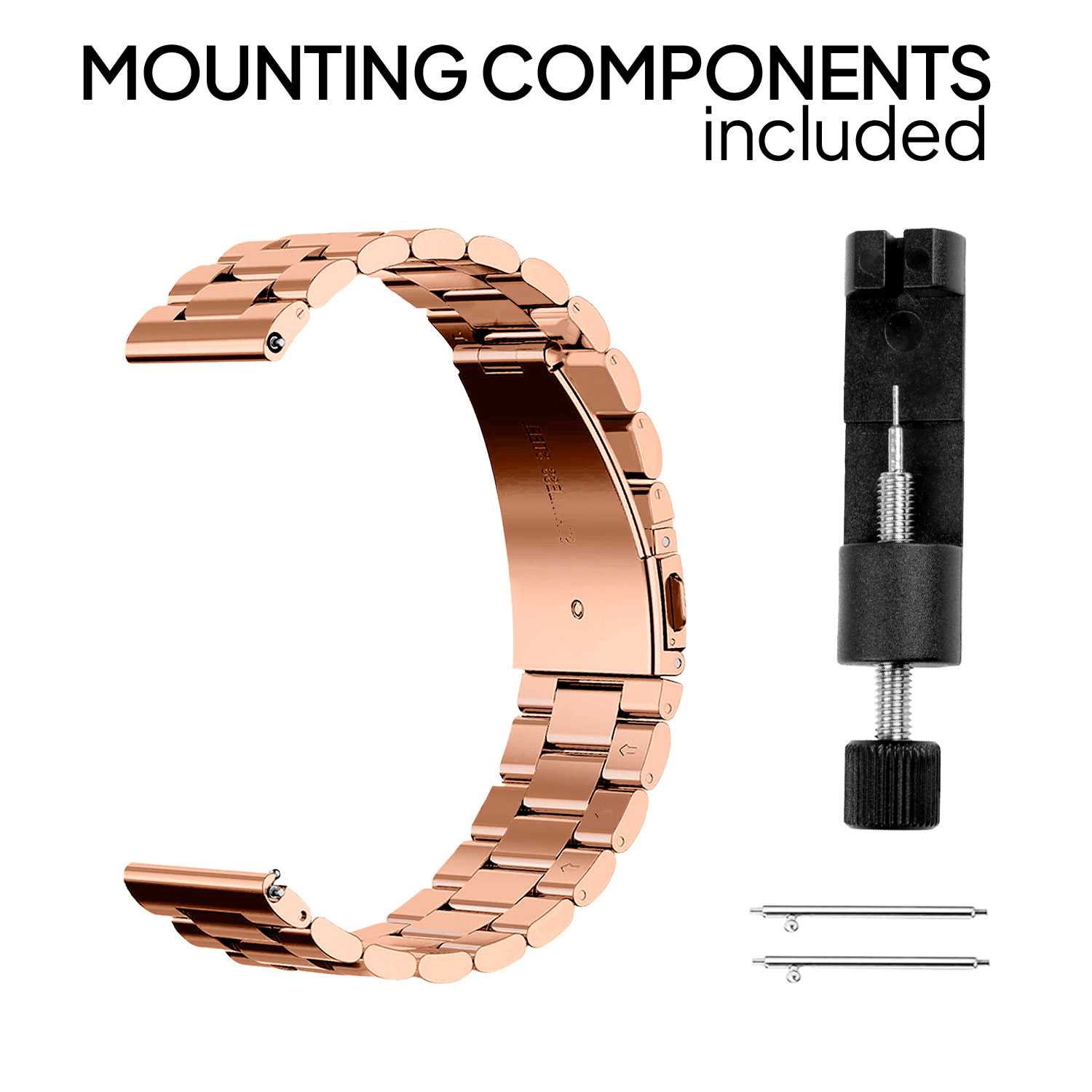 Correa Reloj Correa Metálica Acero Inoxidable Color Rosa Oro 14mm Correa Reloj Inteligente Reloj Hombre Smartwatch Mujer