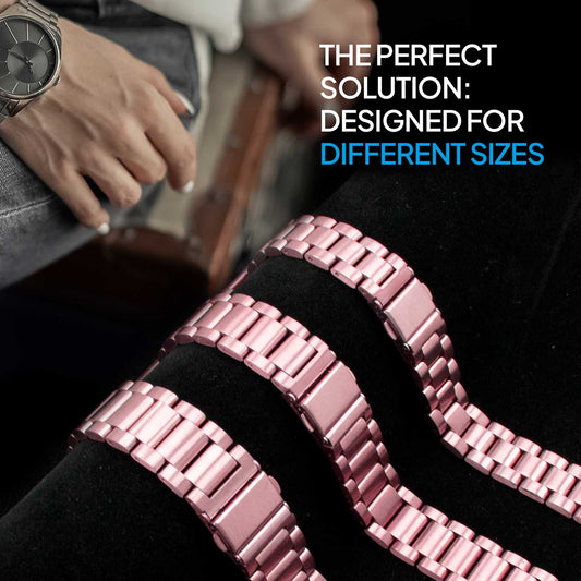 Correa Reloj Correa Metálica Acero Inoxidable Color Rosa 14mm Correa Reloj Inteligente Reloj Hombre Smartwatch Mujer
