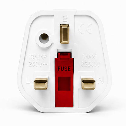 2x Adaptadores de Enchufe EU a UK, Convertidor de 2 Pines a 3 Pines, Tipo C, E y F a Tipo G, Blanco