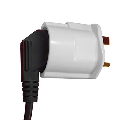2x Adaptadores de Enchufe EU a UK, Convertidor de 2 Pines a 3 Pines, Tipo C, E y F a Tipo G, Blanco