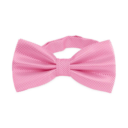 Pajarita Elegante a Cuadros para Hombre de color Rosa Diseño Unicolor con Cierre de Gancho Clip Ajustable, 12cm x 6cm, Celebraciones, Fiestas, Trabajo, Bodas y Eventos