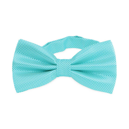 Pajarita Elegante a Cuadros para Hombre de color Azul Claro Diseño Unicolor con Cierre de Gancho Clip Ajustable, 12cm x 6cm, Celebraciones, Fiestas, Trabajo, Bodas y Eventos