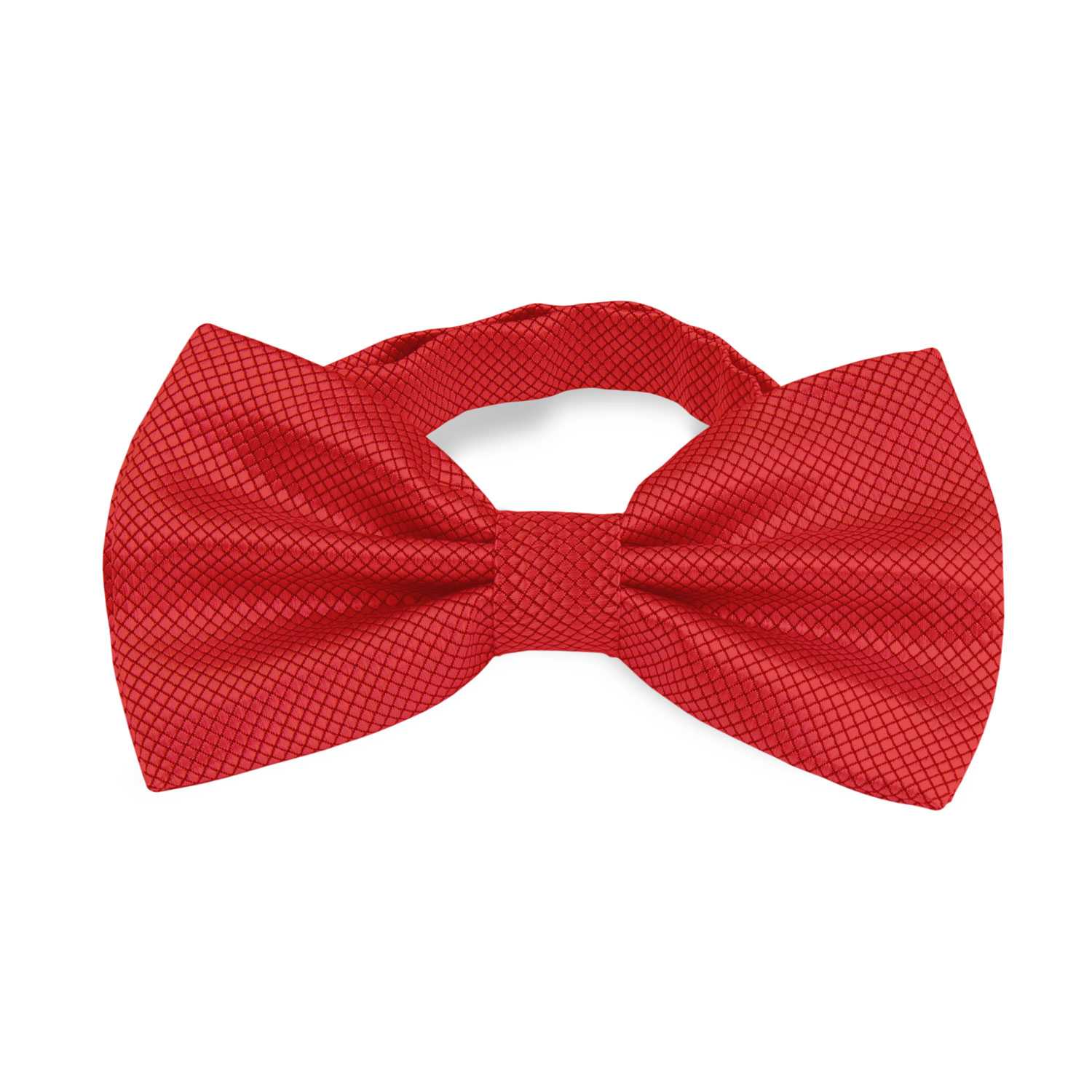 Pajarita Elegante a Cuadros para Hombre de color Rojo Diseño Unicolor con Cierre de Gancho Clip Ajustable, 12cm x 6cm, Celebraciones, Fiestas, Trabajo, Bodas y Eventos