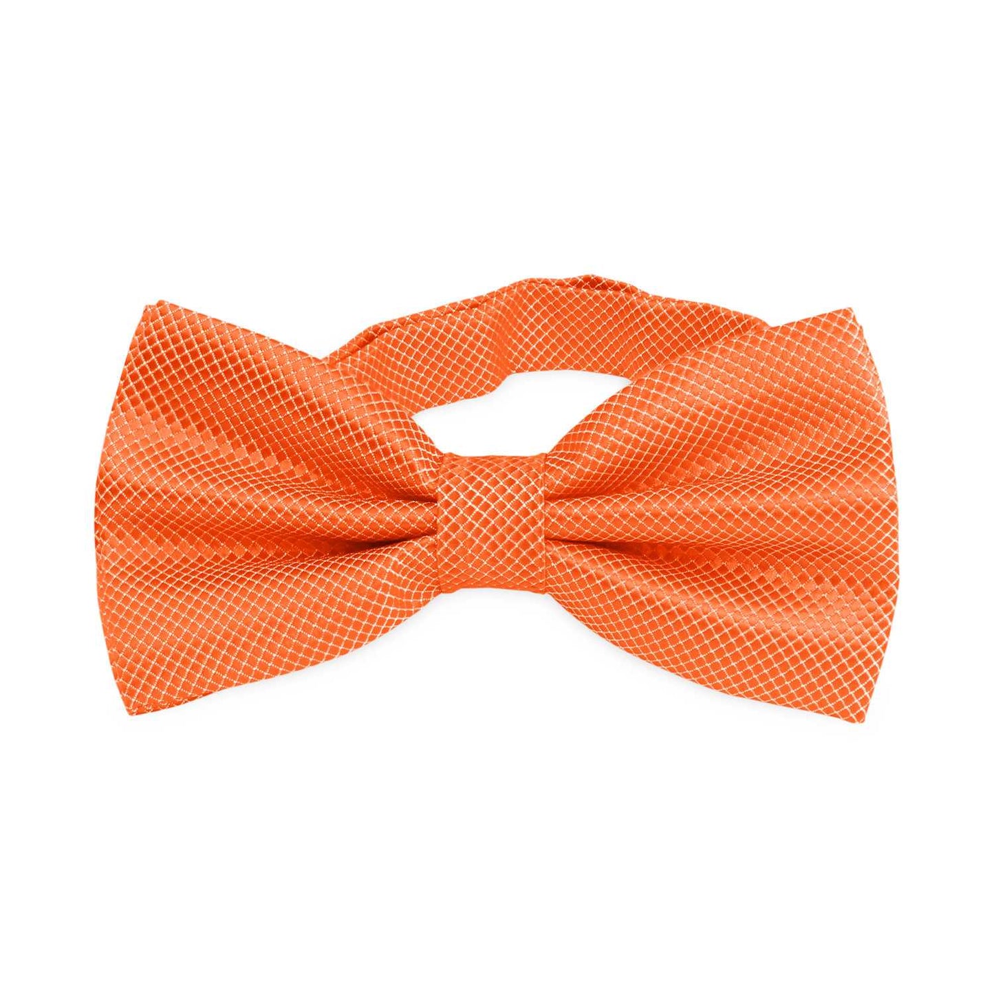 Pajarita Elegante a Cuadros para Hombre de color Naranja Diseño Unicolor con Cierre de Gancho Clip Ajustable, 12cm x 6cm, Celebraciones, Fiestas, Trabajo, Bodas y Eventos