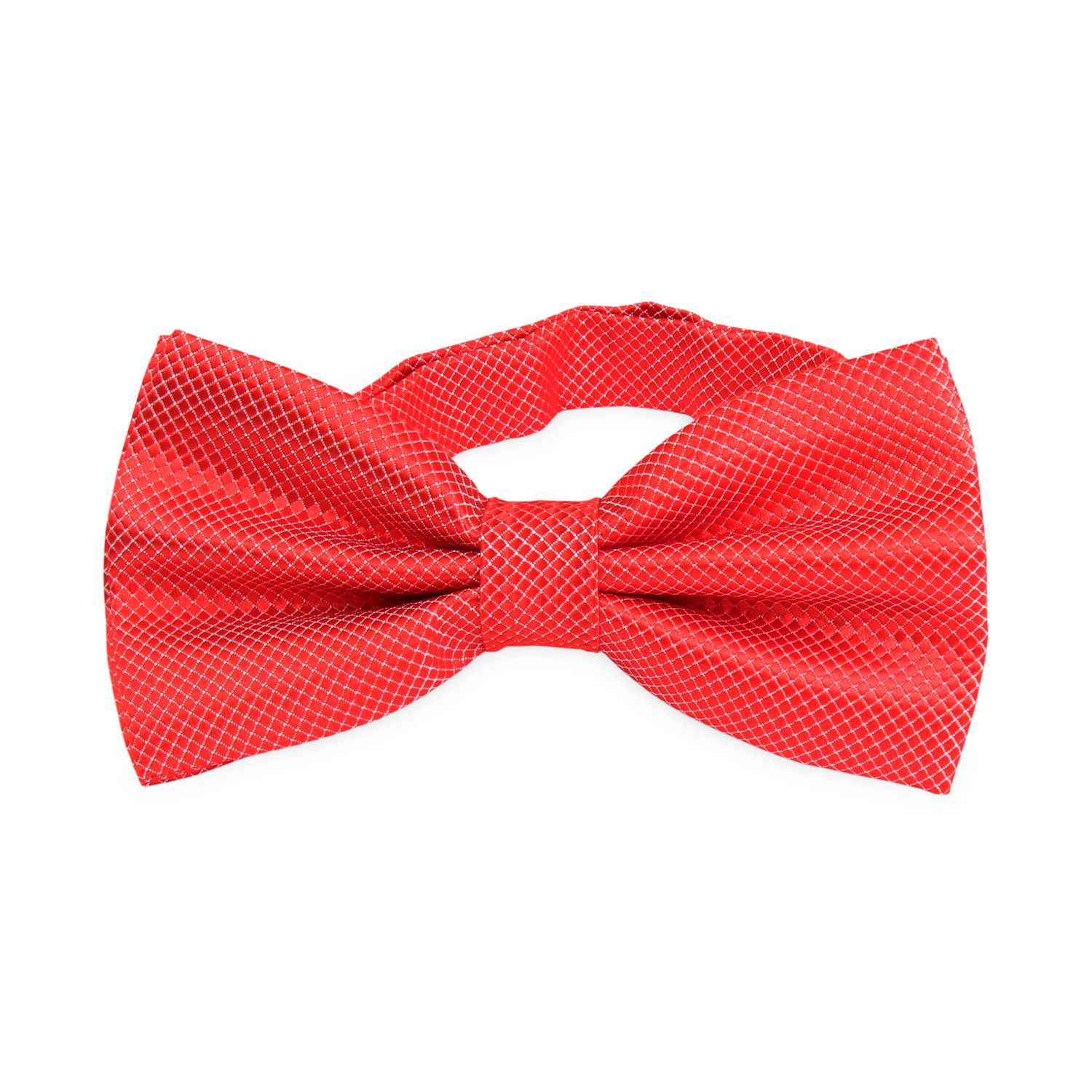 Pajarita Elegante a Cuadros para Hombre de color Rojo Original Diseño Unicolor con Cierre de Gancho Clip Ajustable, 12cm x 6cm, Celebraciones, Fiestas, Trabajo, Bodas y Eventos