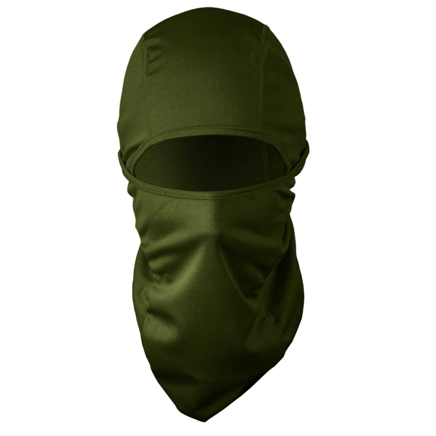 Máscara Pasamontañas 6 en 1 color Verde Militar para Motocicleta, Ciclismo, Esquí, Senderismo, Máscara, Braga, Gorro