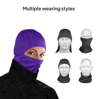 Máscara Pasamontañas 6 en 1 color Lila para Motocicleta, Ciclismo, Esquí, Senderismo, Máscara, Braga, Gorro