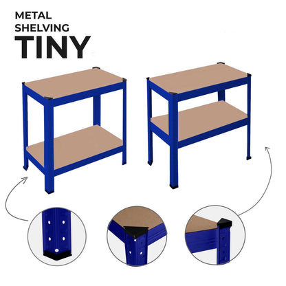 Estanteria Metalica Tiny Azul, Estante Ideal para Hogar, Estanterias Trastero, Muebles, Oficina, Estanterias Almacenaje