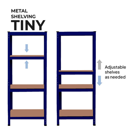 Estanteria Metalica Tiny Azul, Estante Ideal para Hogar, Estanterias Trastero, Muebles, Oficina, Estanterias Almacenaje