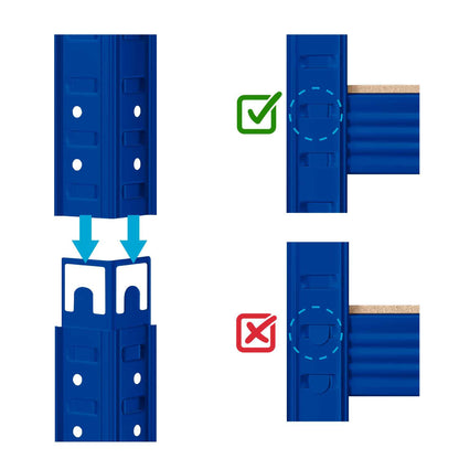 Estanteria Metalica Tiny Azul, Estante Ideal para Hogar, Estanterias Trastero, Muebles, Oficina, Estanterias Almacenaje