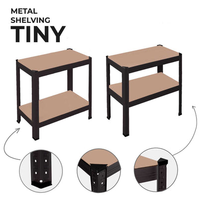 Estanteria Metalica Tiny Negro, Estante Ideal para Hogar, Estanterias Trastero, Muebles, Oficina, Estanterias Almacenaje
