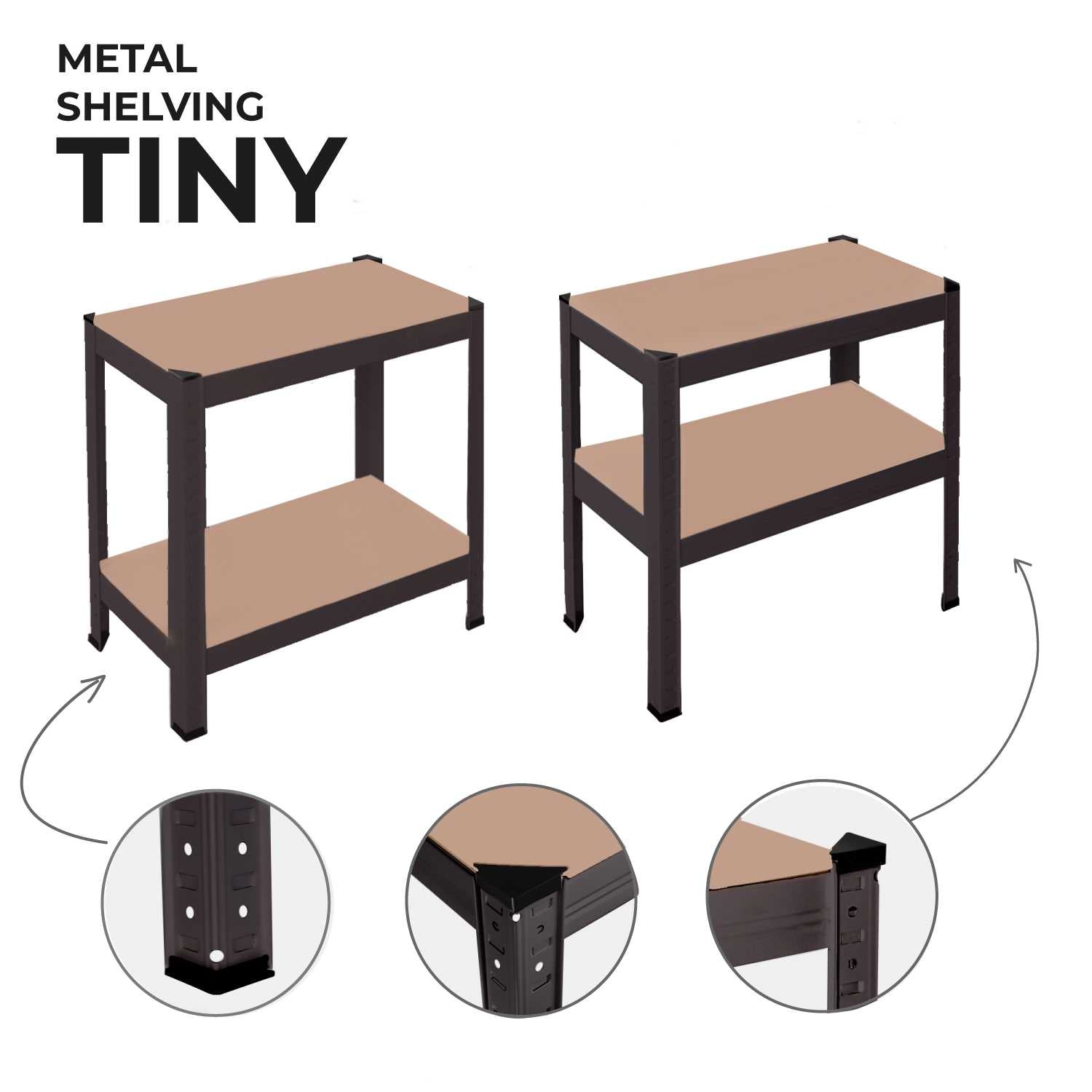 Estanteria Metalica Tiny Gris, Estante Ideal para Hogar, Estanterias Trastero, Muebles, Oficina, Estanterias Almacenaje