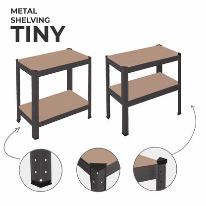 Estanteria Metalica Tiny Gris, Estante Ideal para Hogar, Estanterias Trastero, Muebles, Oficina, Estanterias Almacenaje