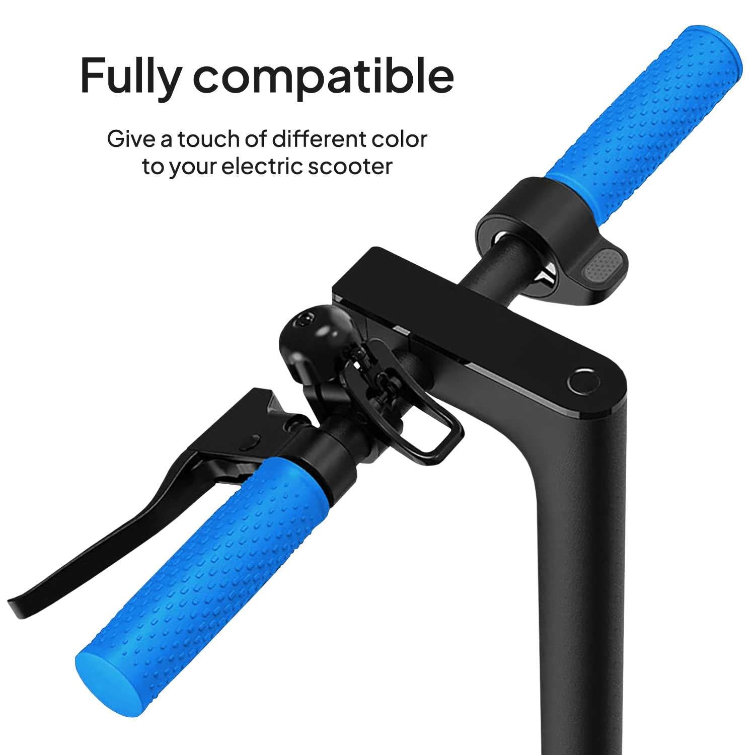 2x Empuñaduras de Goma para Manillar Patinete Eléctrico, Azul, Compatible con Xiaomi 1S / M365 / Essential / Pro / Pro 2