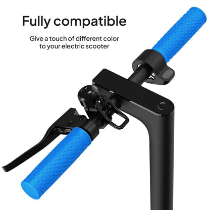 2x Empuñaduras de Goma para Manillar Patinete Eléctrico, Azul, Compatible con Xiaomi 1S / M365 / Essential / Pro / Pro 2