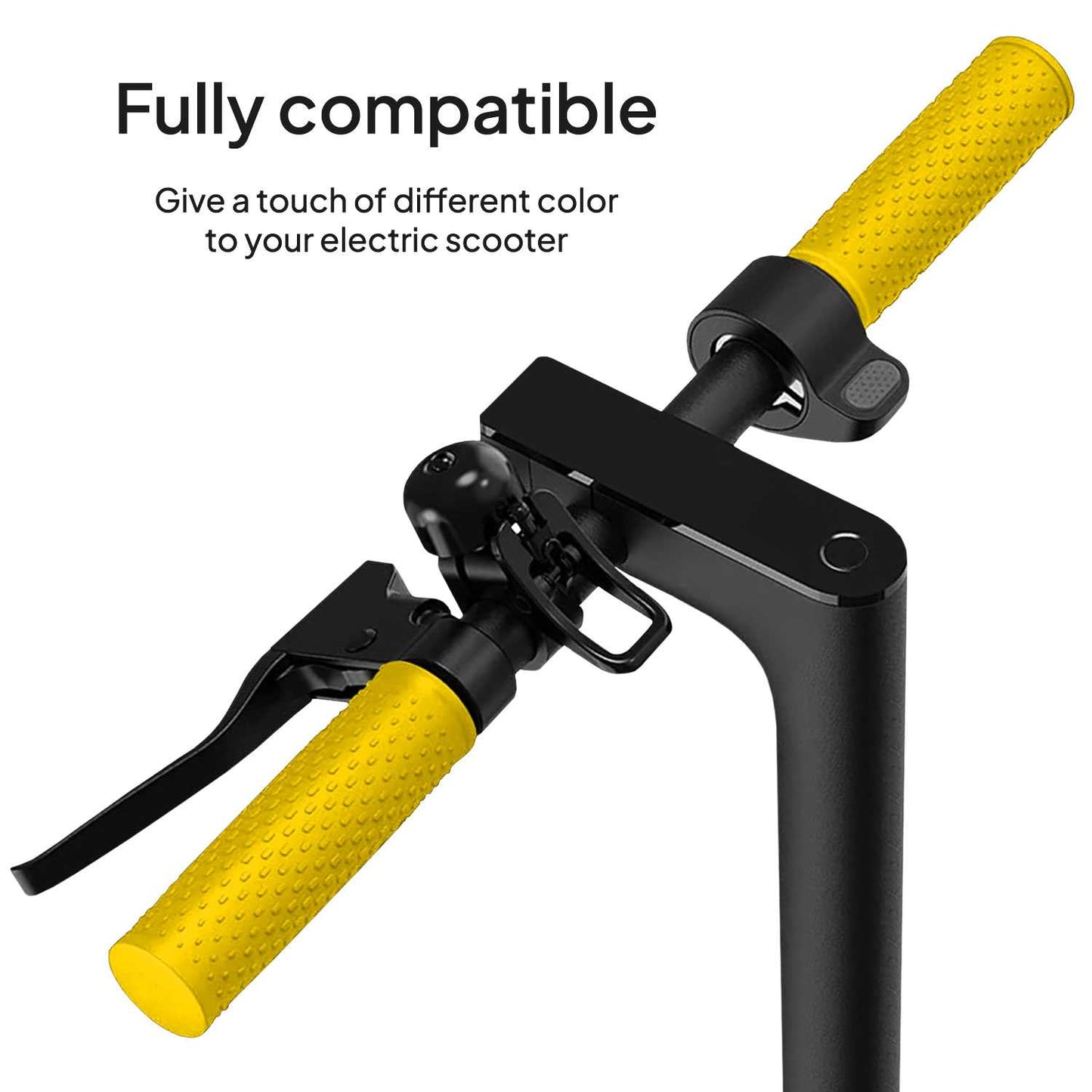 2x Empuñaduras de Goma para Manillar Patinete Eléctrico, Amarillo, Compatible con Xiaomi 1S / M365 / Essential / Pro / Pro 2