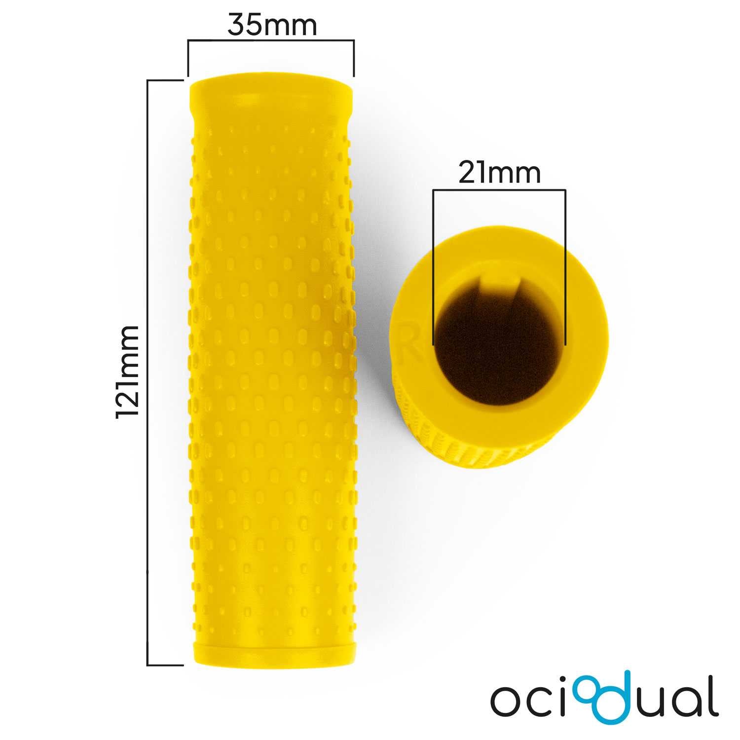 2x Empuñaduras de Goma para Manillar Patinete Eléctrico, Amarillo, Compatible con Xiaomi 1S / M365 / Essential / Pro / Pro 2