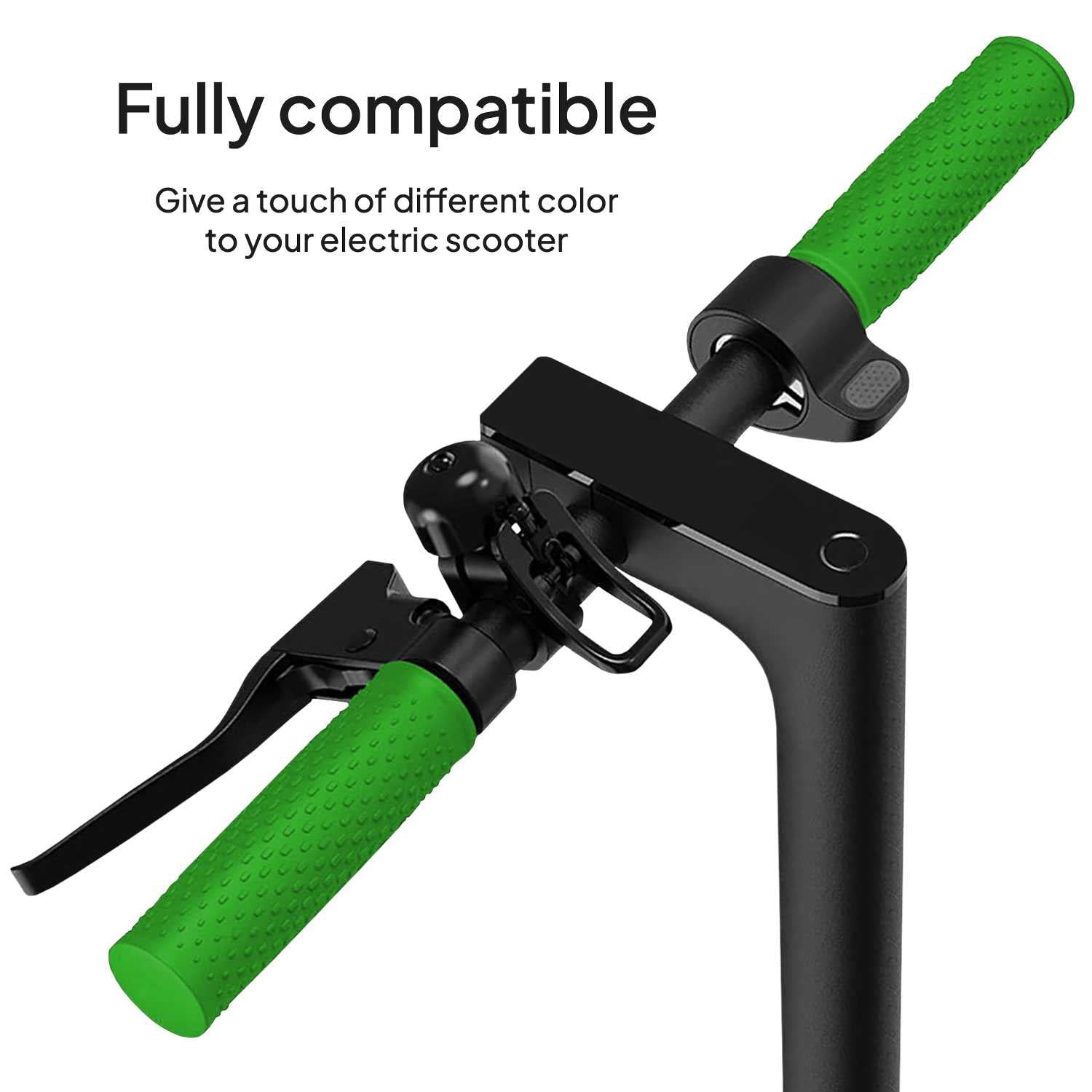 2x Empuñaduras de Goma para Manillar Patinete Eléctrico, Verde, Compatible con Xiaomi 1S / M365 / Essential / Pro / Pro 2