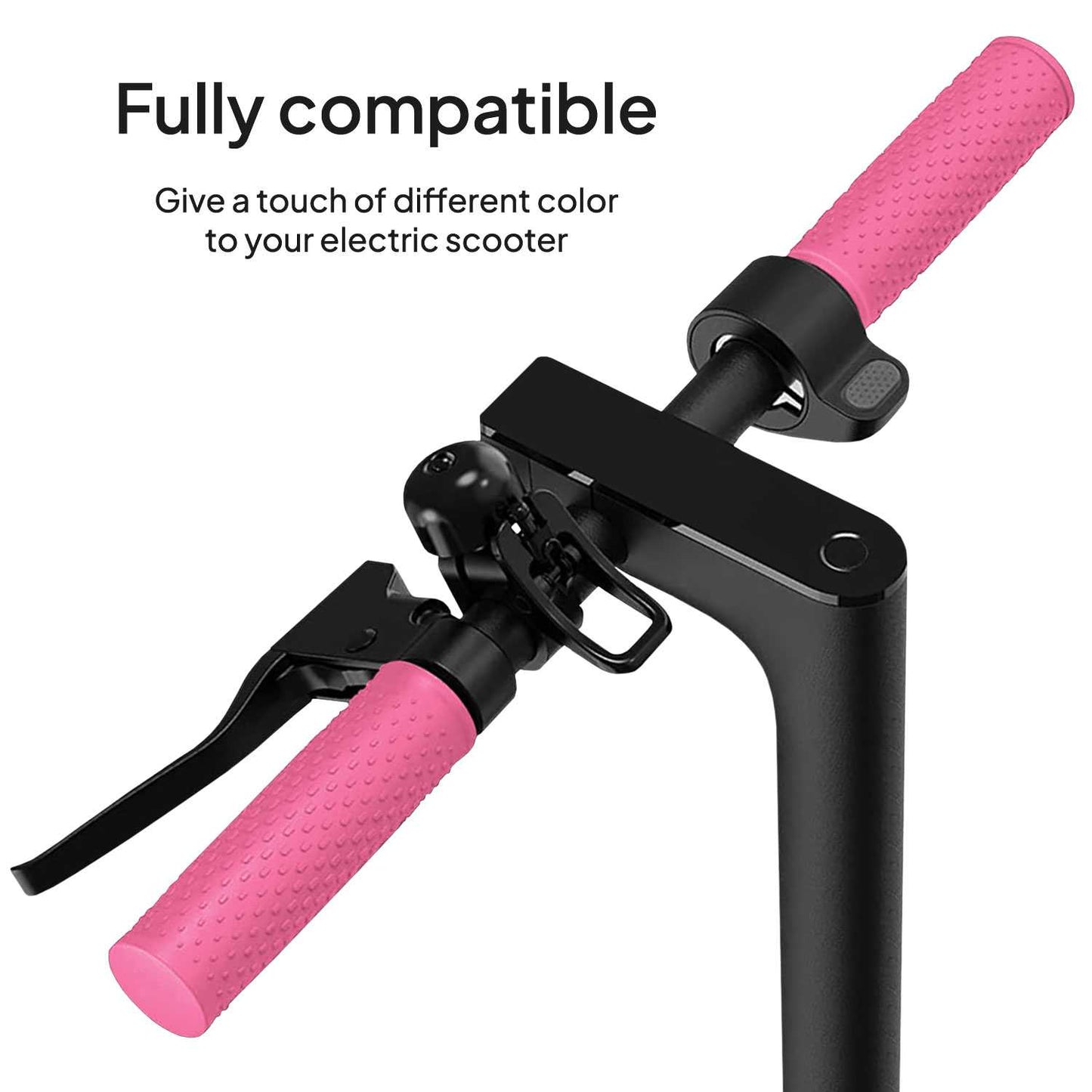 2x Empuñaduras de Goma para Manillar Patinete Eléctrico, Rosa, Compatible con Xiaomi 1S / M365 / Essential / Pro / Pro 2