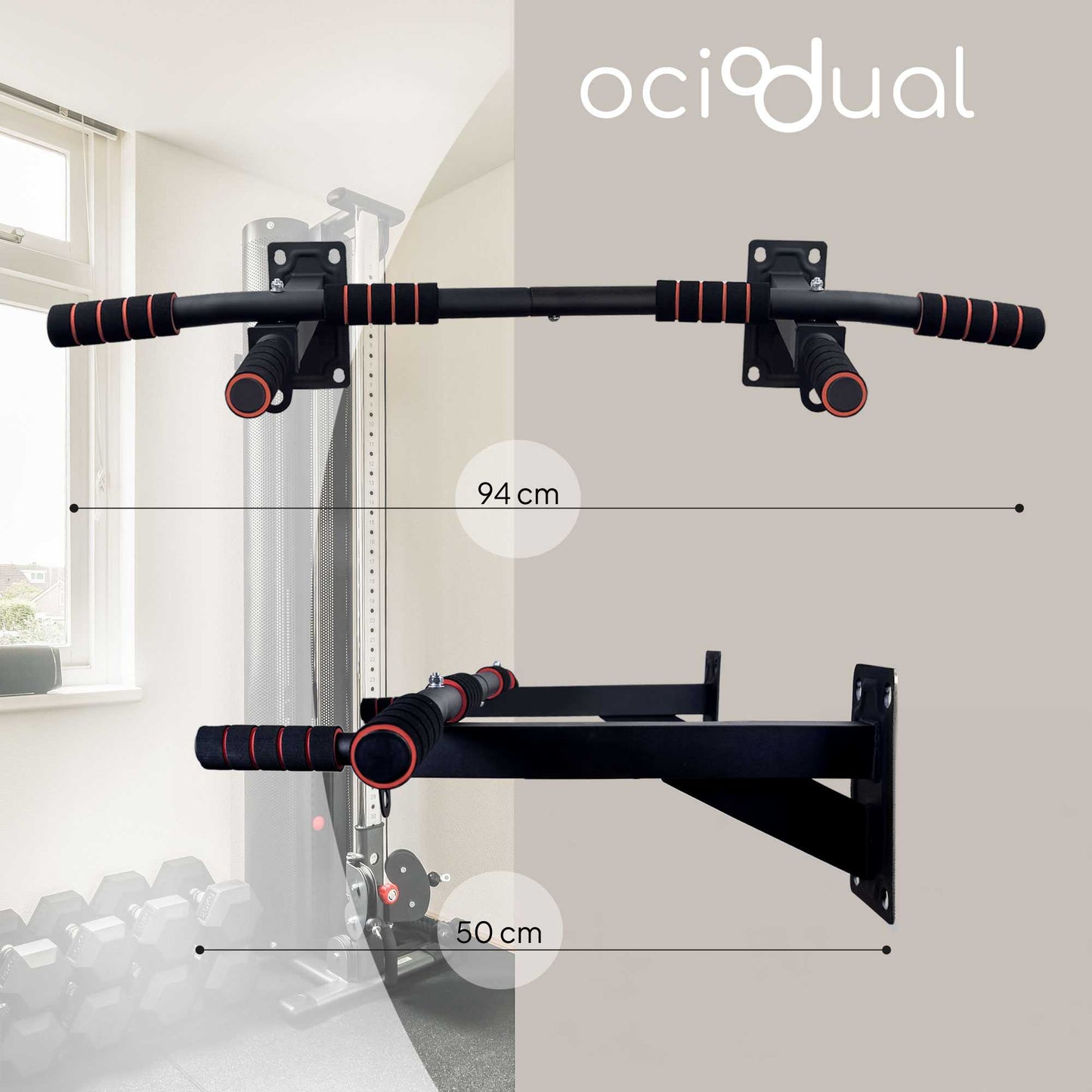 Barra Dominadas, Gimnasio en Casa, Barra Dominadas Pared, Anclaje con Tornillos, Ejercicio en Casa, Hogar Trx Calistenia