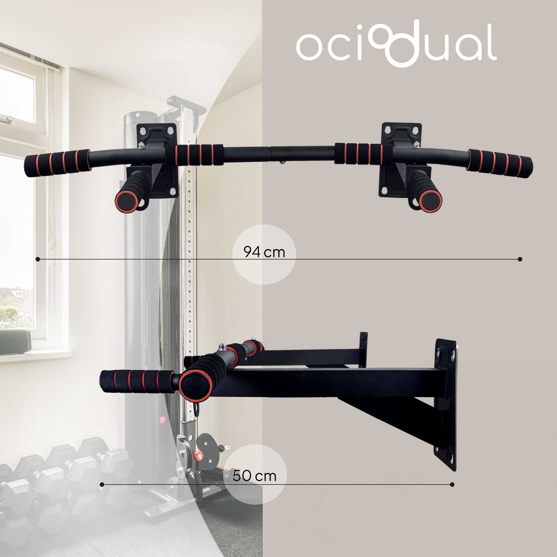 Barra Dominadas, Gimnasio en Casa, Barra Dominadas Pared, Anclaje con Tornillos, Ejercicio en Casa, Hogar Trx Calistenia
