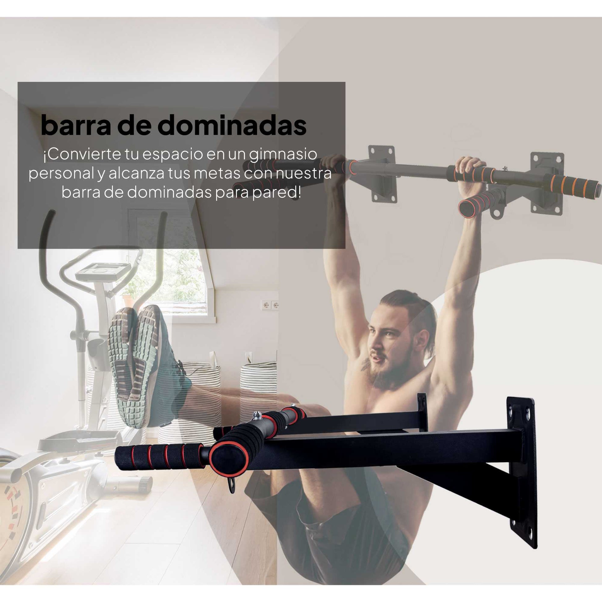 Barra Dominadas, Gimnasio en Casa, Barra Dominadas Pared, Anclaje con Tornillos, Ejercicio en Casa, Hogar Trx Calistenia