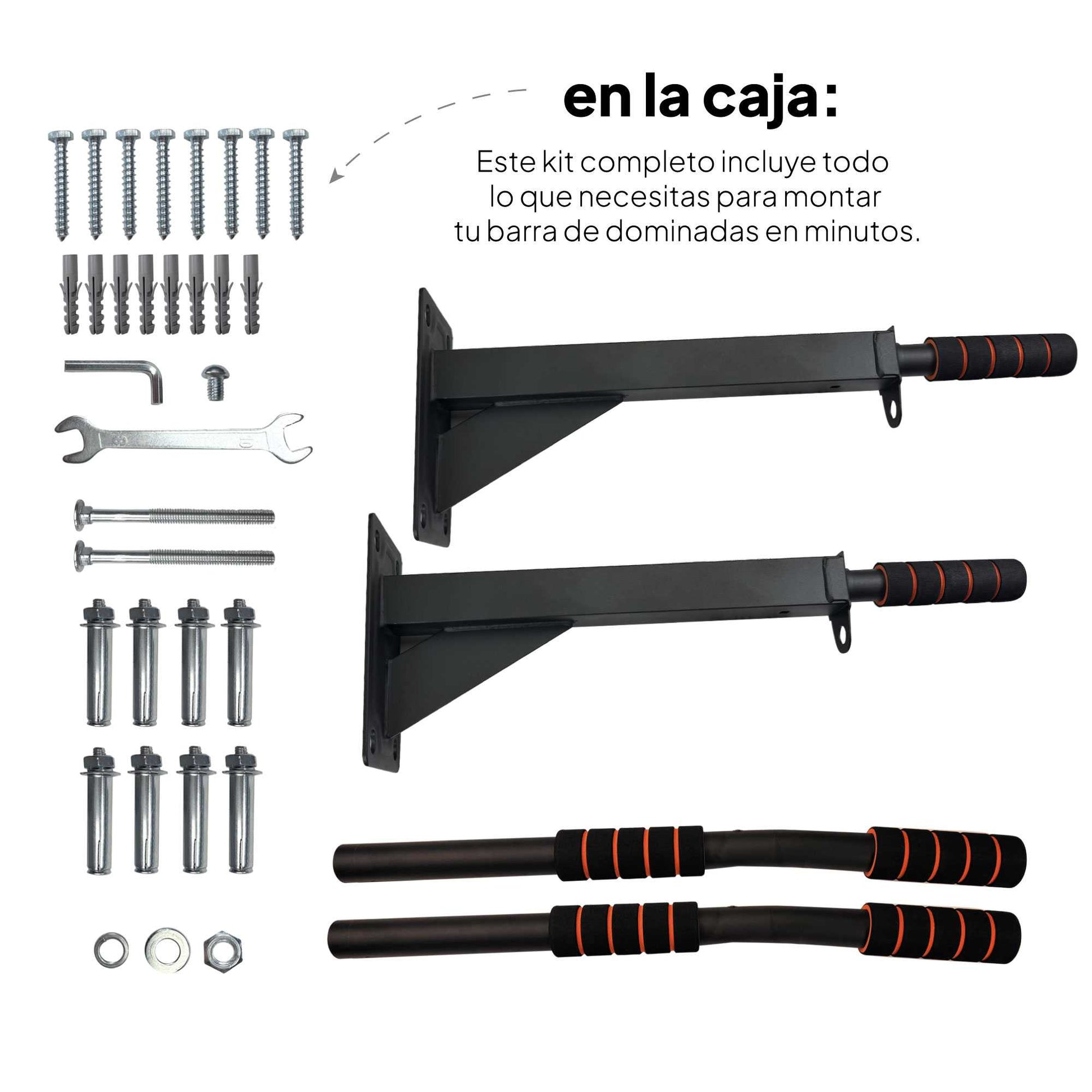 Barra Dominadas, Gimnasio en Casa, Barra Dominadas Pared, Anclaje con Tornillos, Ejercicio en Casa, Hogar Trx Calistenia