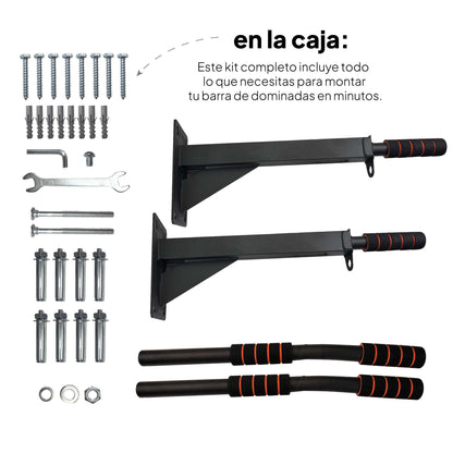 Barra Dominadas, Gimnasio en Casa, Barra Dominadas Pared, Anclaje con Tornillos, Ejercicio en Casa, Hogar Trx Calistenia