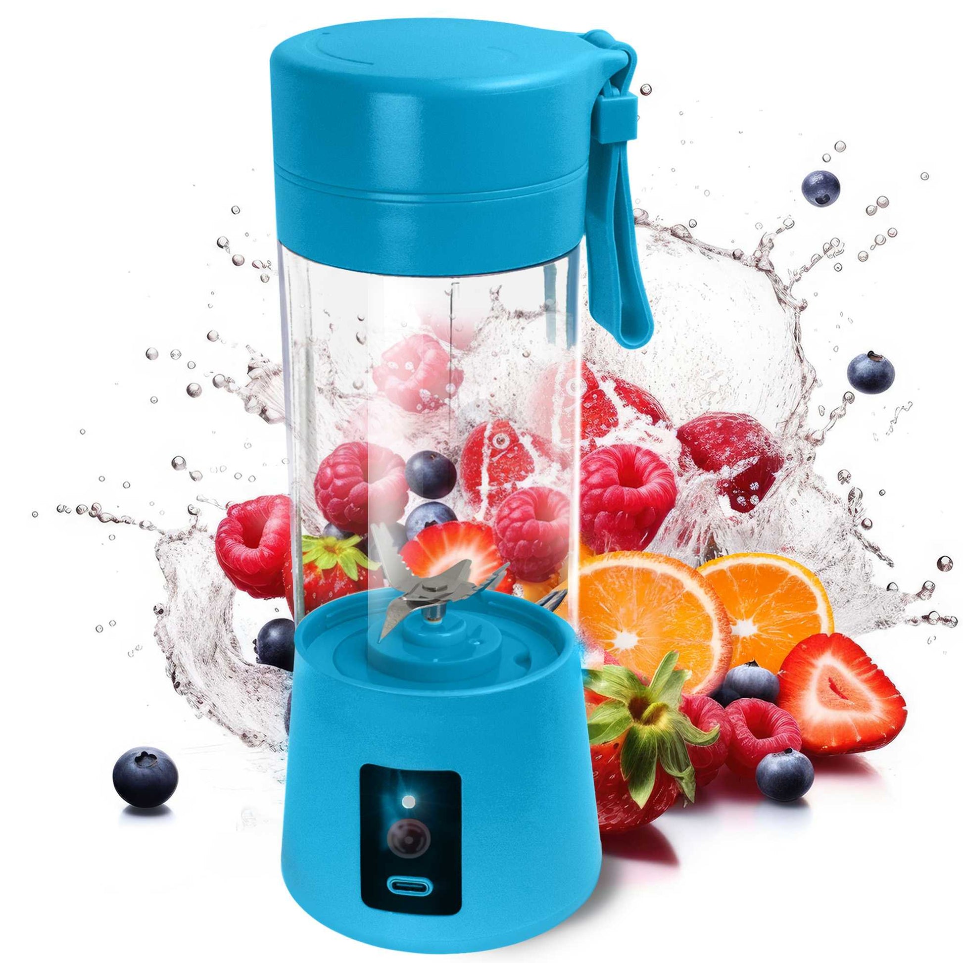 Licuadora Portátil para Smoothies, Milkshakes, Cócteles, Batidos de proteínas, Batidora para Zumos de 380 ML, Recargable USB-C