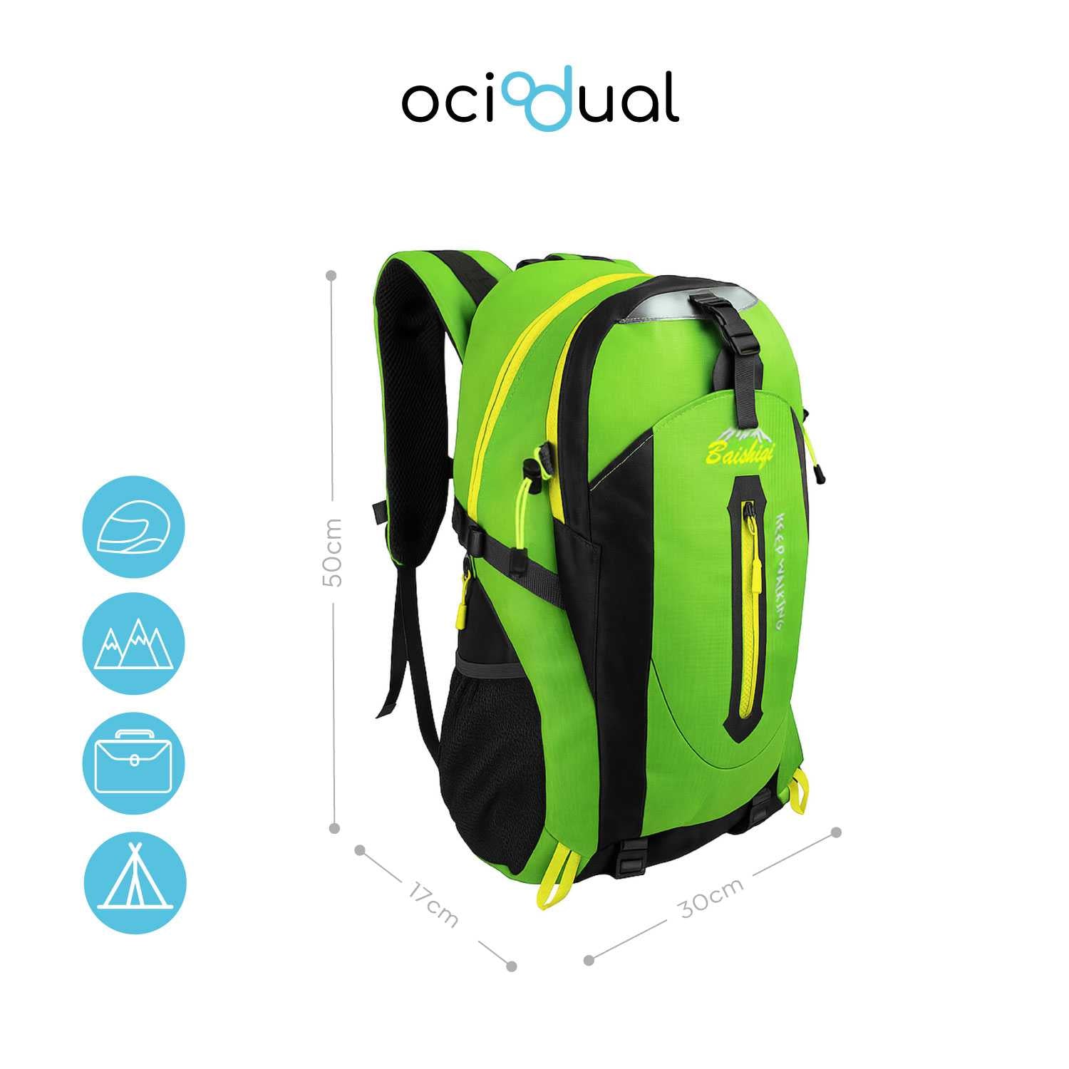 Mochila Senderismo 30L Verde Ligera Impermeable Mochila Viaje Supervivencia Plegable Mochila Mujer Camping Mochila Hombre