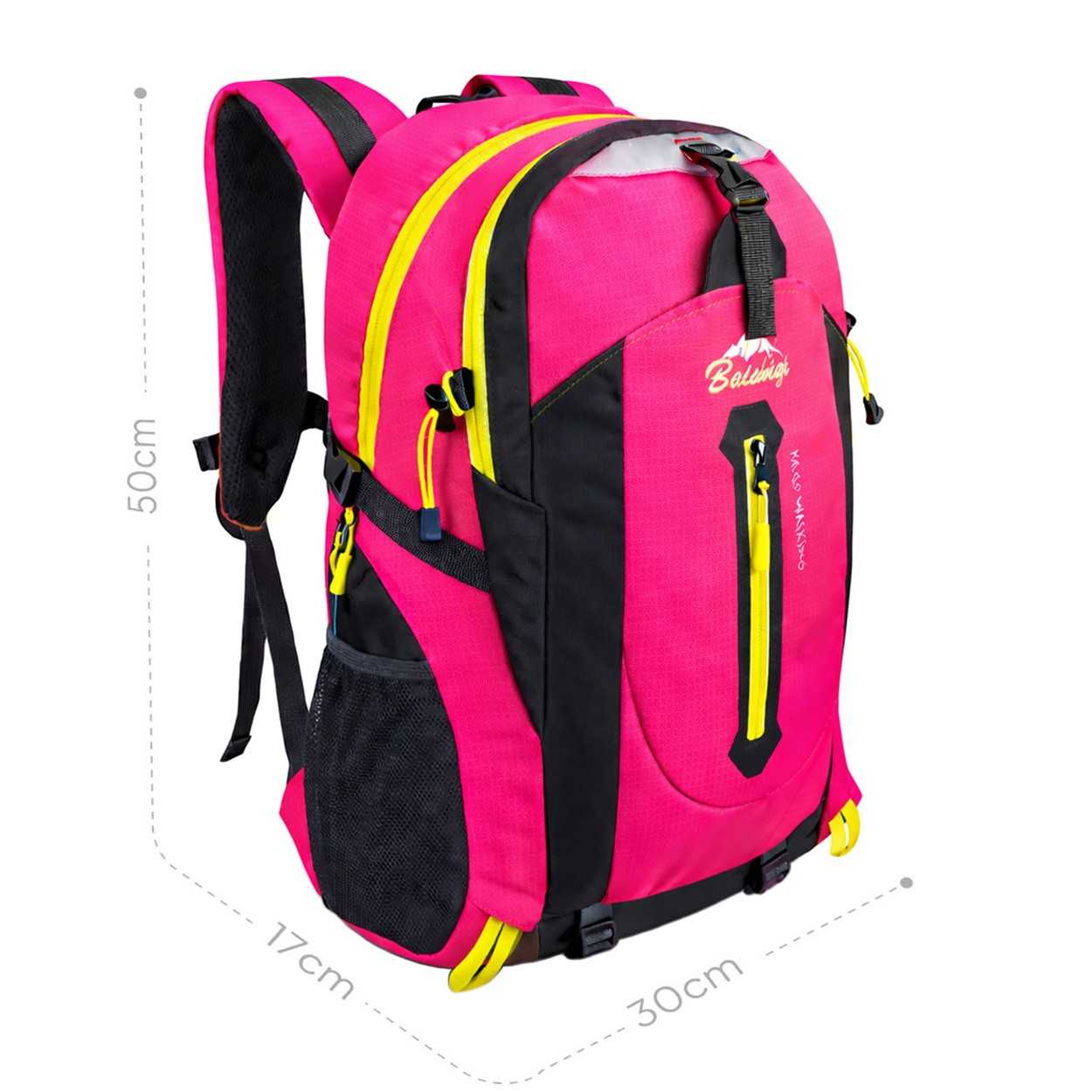 Mochila Senderismo 30L Rosa Ligera Impermeable Mochila Viaje Supervivencia Plegable Mochila Mujer Camping Mochila Hombre