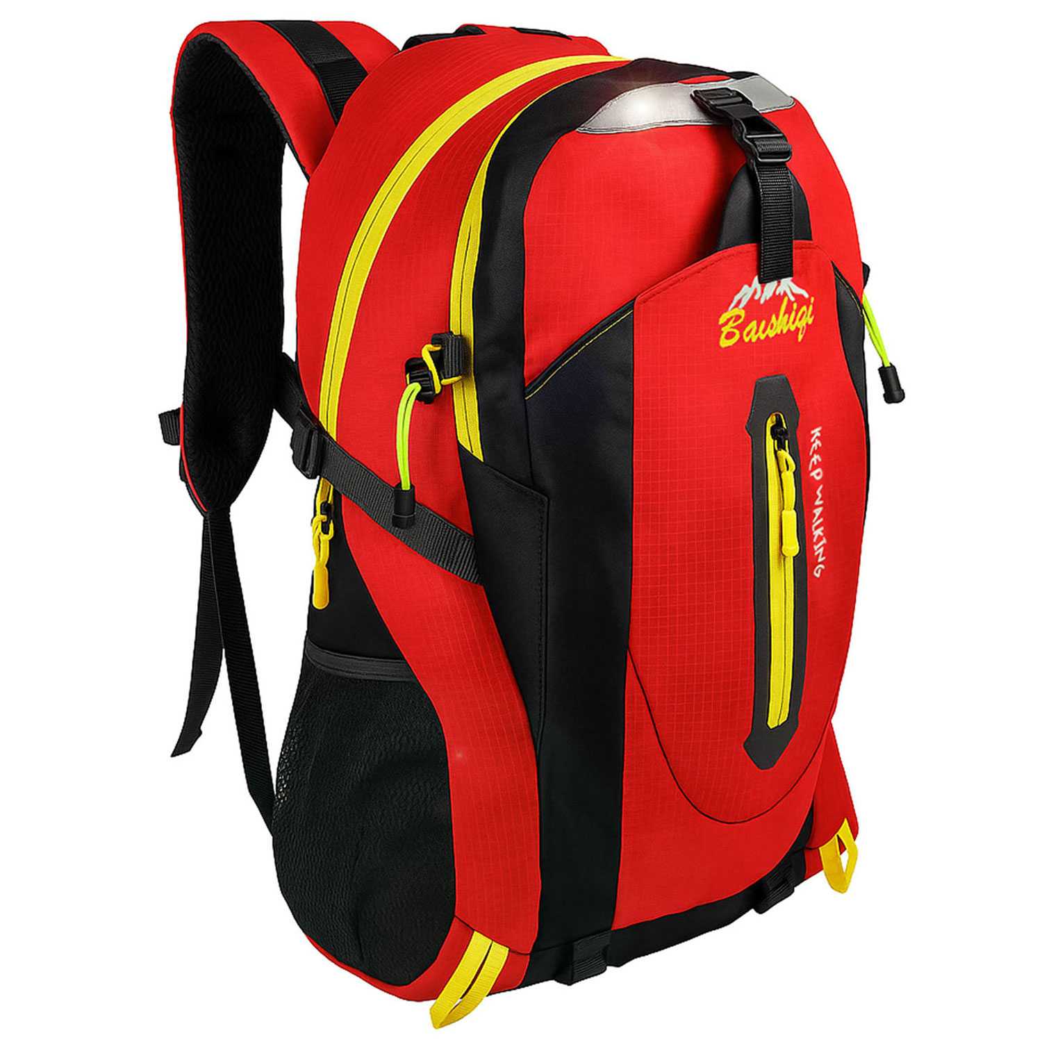 Mochila Senderismo 30L Rojo Ligera Impermeable Mochila Viaje Supervivencia Plegable Mochila Mujer Camping Mochila Hombre