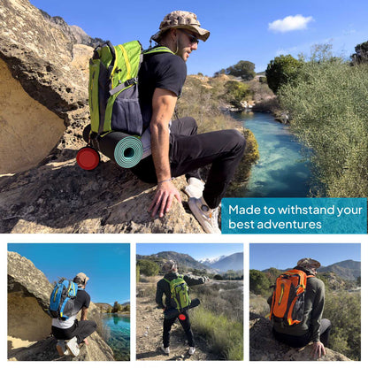 Mochila Senderismo 30L Rojo Ligera Impermeable Mochila Viaje Supervivencia Plegable Mochila Mujer Camping Mochila Hombre