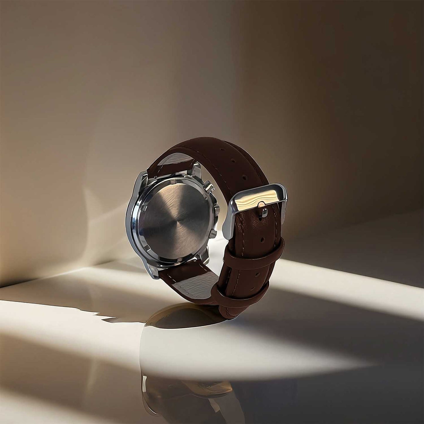 OcioDual Correa Reloj 18mm, Correa Reloj para Recambio, Repuesto Color Marrón Oscuro 18mm, Hilo Marrón, Smartwach Hombre,