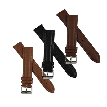 OcioDual Correa Reloj 18mm, Correa Reloj para Recambio, Repuesto Color Marrón Oscuro 18mm, Hilo Marrón, Smartwach Hombre,