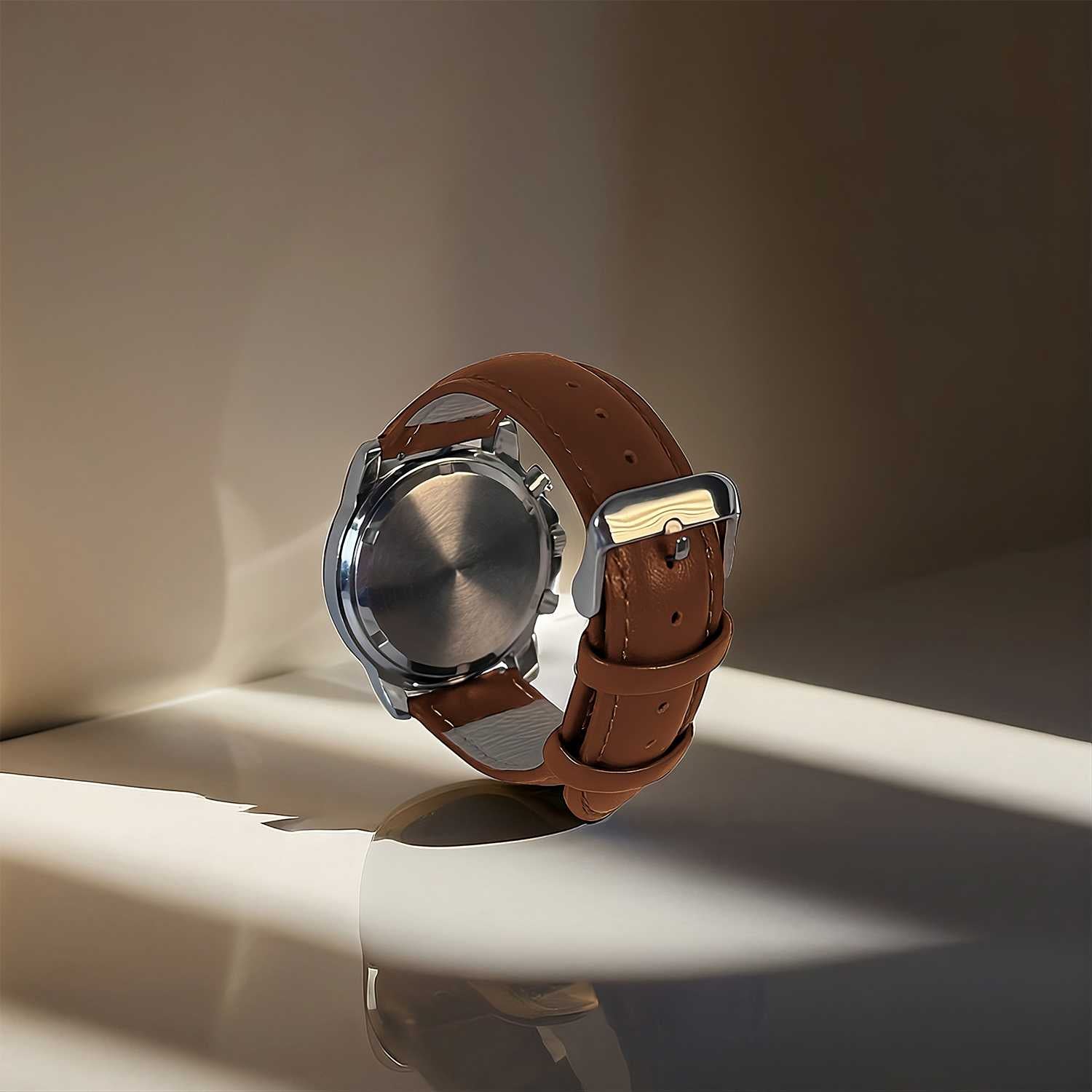 OcioDual Correa Reloj 22mm, Correa Reloj para Recambio, Repuesto Color Marrón 22mm, Hilo Marrón, Smartwach Hombre, Smartwach