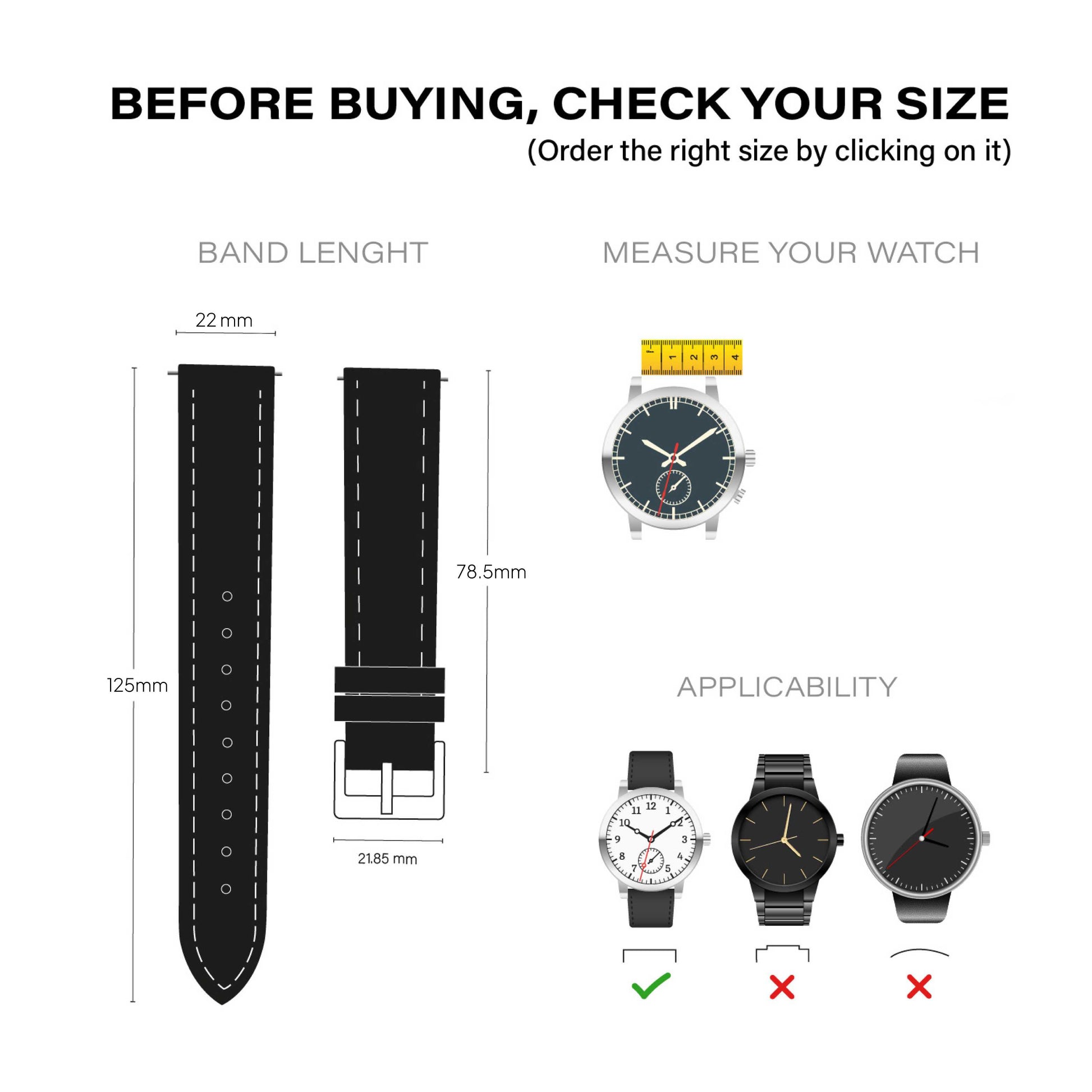 OcioDual Correa Reloj 22mm, Correa Reloj para Recambio, Repuesto Color Marrón 22mm, Hilo Marrón, Smartwach Hombre, Smartwach